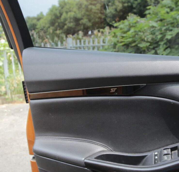 Ford Focus ST MK3 MK3.5 Black Chrome Interior Door Card Trim Overlay Cover
