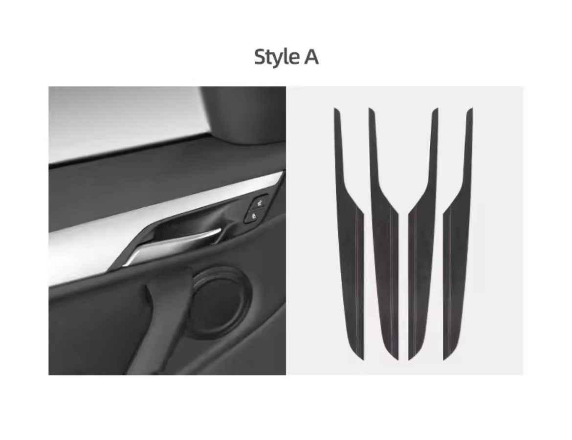 BMW X1 F48 X2 F39 2014-2022 Carbon Fibre Door Card Panel Trim Covers 4pcs (A)