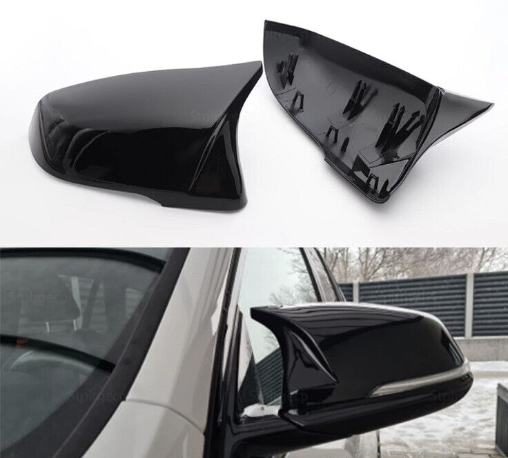 Gloss Black M3 M4 Style Mirror Caps For BMW 1234 X Series Wing Mirror Covers