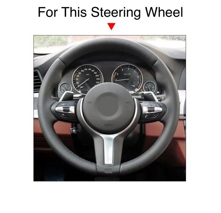 BMW 123456X Series M Sport Leather Steering Wheel Cover Self Stitch Red Blue
