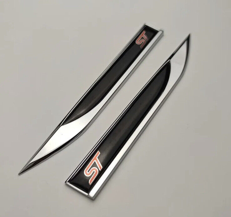 Ford ST Side Fender Wing Badges For Ford Fiesta Focus Puma ST 2pcs