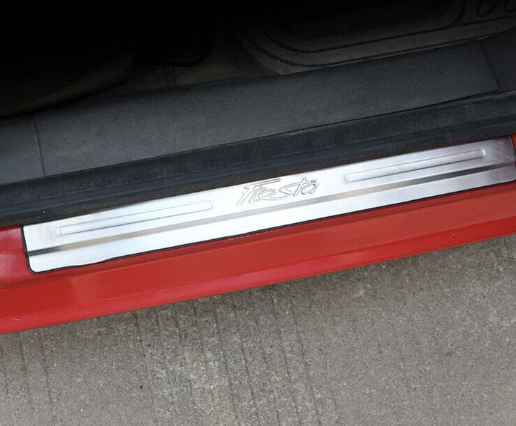 Ford Fiesta Stainless Steel Door Sill Protector Strips Scuff Plates Fiesta MK7