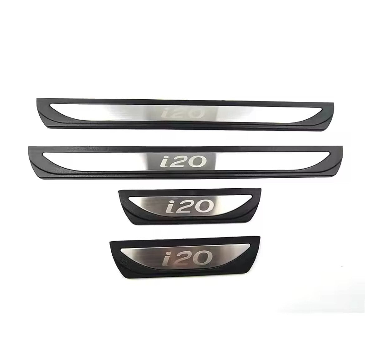 Hyundai i20 Stainless Steel Door Sill Protector Strips Scuff Plates 4pcs