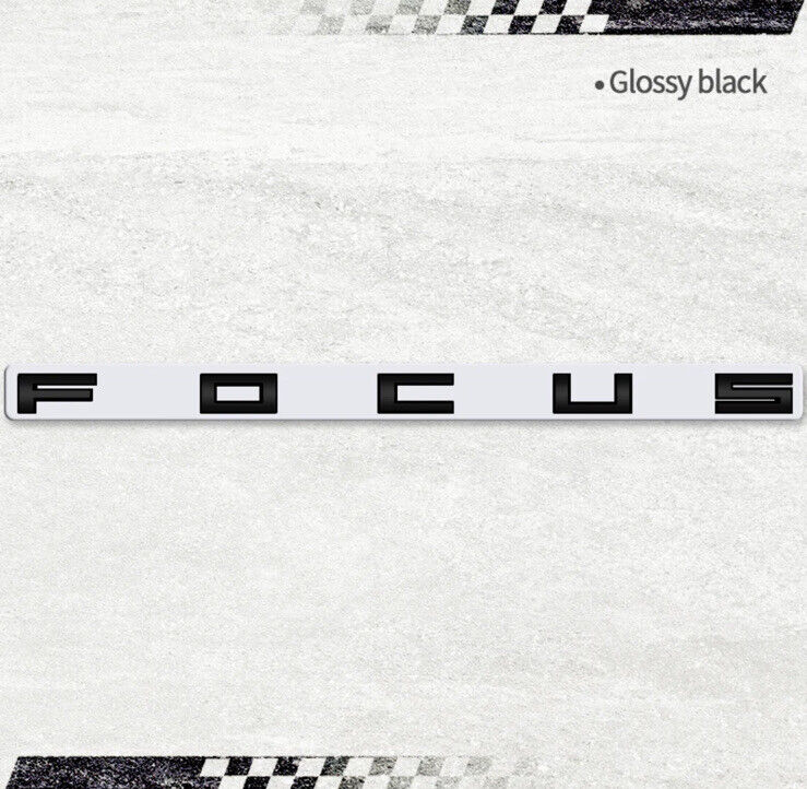 Gloss Black Focus Lettering Badge New Style For Ford Focus MK4 2019+ Rear Boot