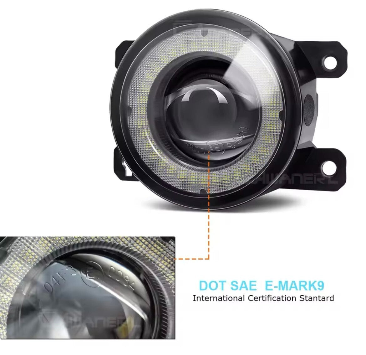 Vuaxhall Corsa VXR 2007-2014 Yellow Daytime Running Halo Lights Front Fog H11