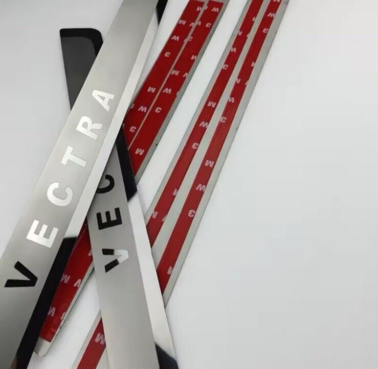 Vauxhall Vectra Stainless Steel Door Sill Protector Strips Scuff Plates 4pcs