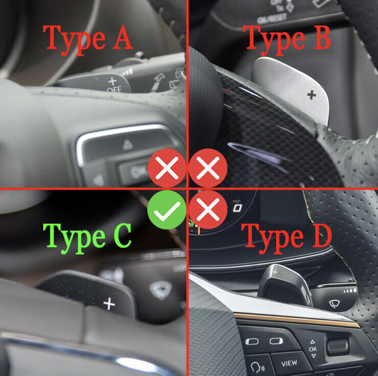 Seat Leon Ibiza Ateca Tarraco Cupra Paddle Shift Extensions Black Metal