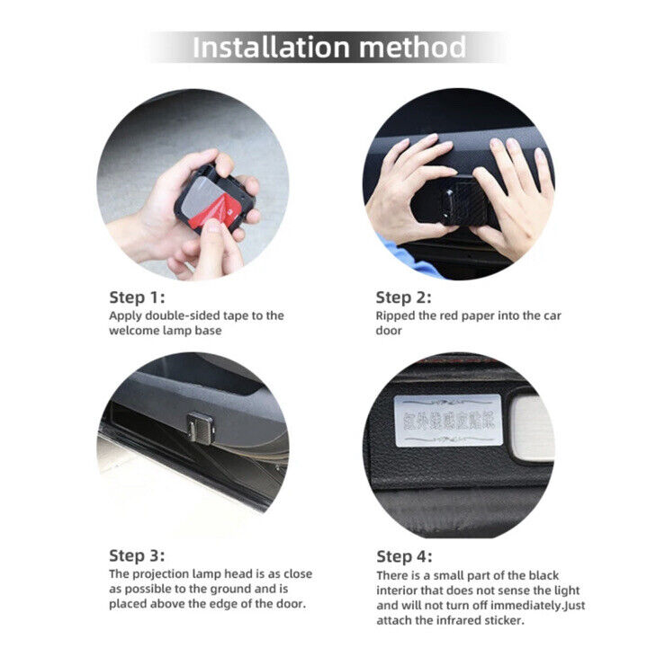 Wireless C-Max LED Welcome Projector Lights For Ford C-Max Floor Lights 2pcs