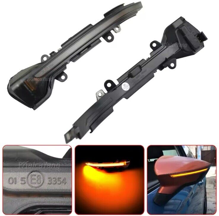 Seat Ibiza 6F 2017-2021 Dynamic Sequential Led Mirror Indicators Smoked 2pcs