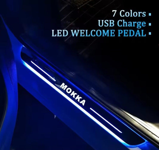 Vauxhall Mokka LED Colour Change Door Sill Protector Strips USB Wireless RGB