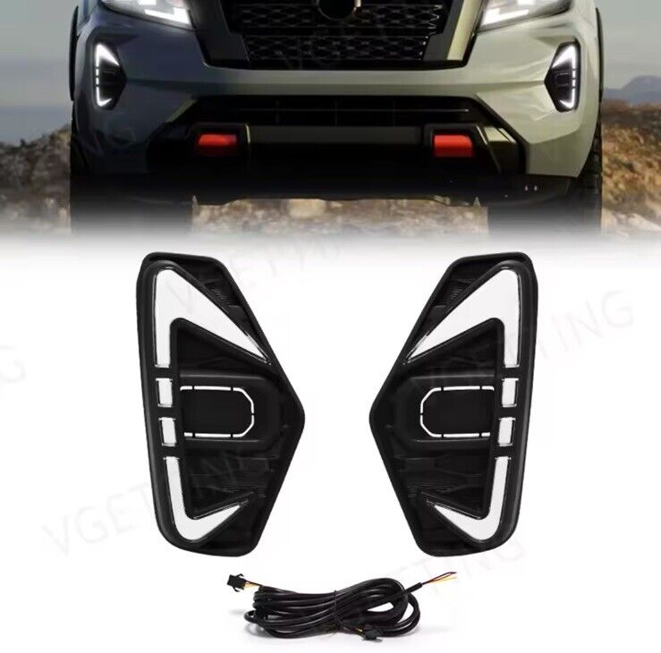 Nissan Navara NP300 Frontier LED Daytime Running Lights Front Fog DRL+Indicator