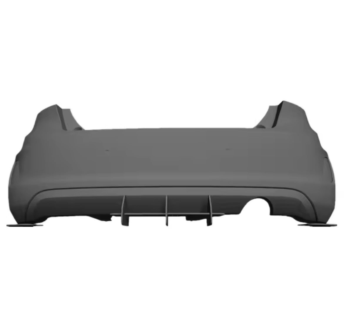 Ford Fiesta MK8 2017-2019 Rear Blade Style Diffuser Body Kit Black 3pcs Kit