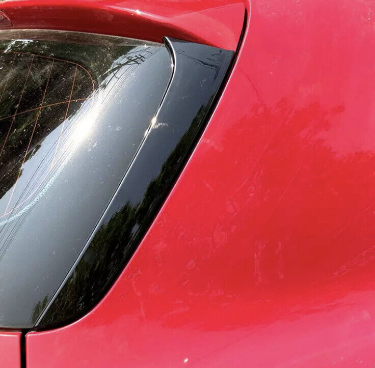 BMW 1 Series F20 F21 2012-19 Rear Window Side Canard Spoiler Strips Gloss Black