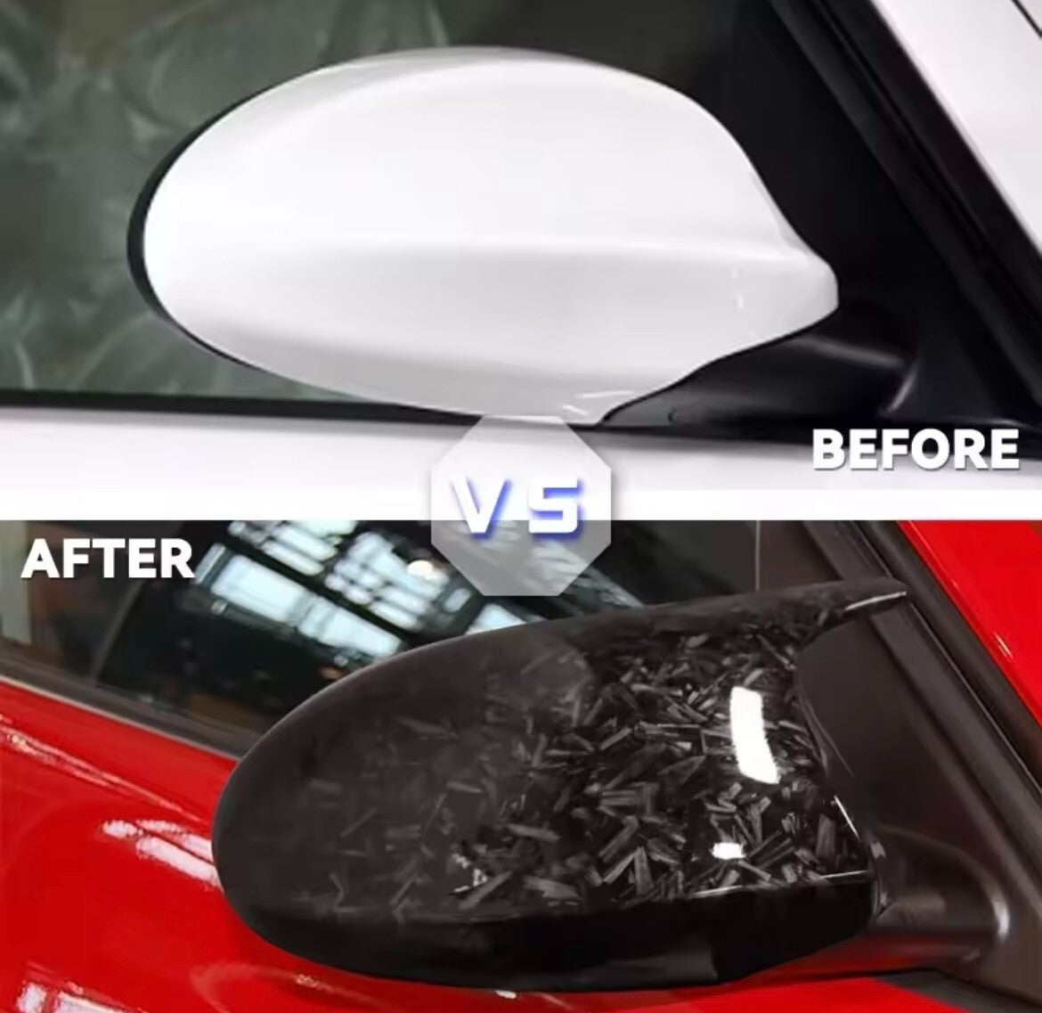 BMW 1 3 Series 2005-2009 Forged Carbon Fibre Effect M Style Wing Mirror Caps