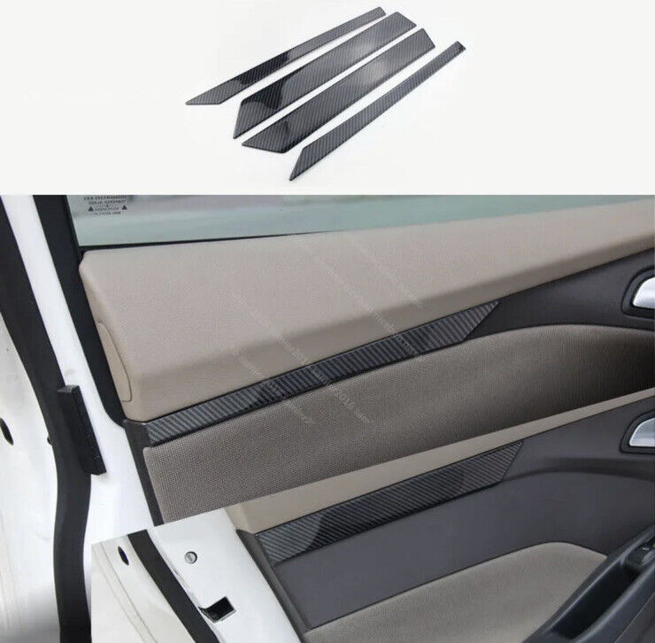 Ford Focus MK3 MK3.5 Carbon Fibre Effect Interior Door Card Trim Overlay Cover