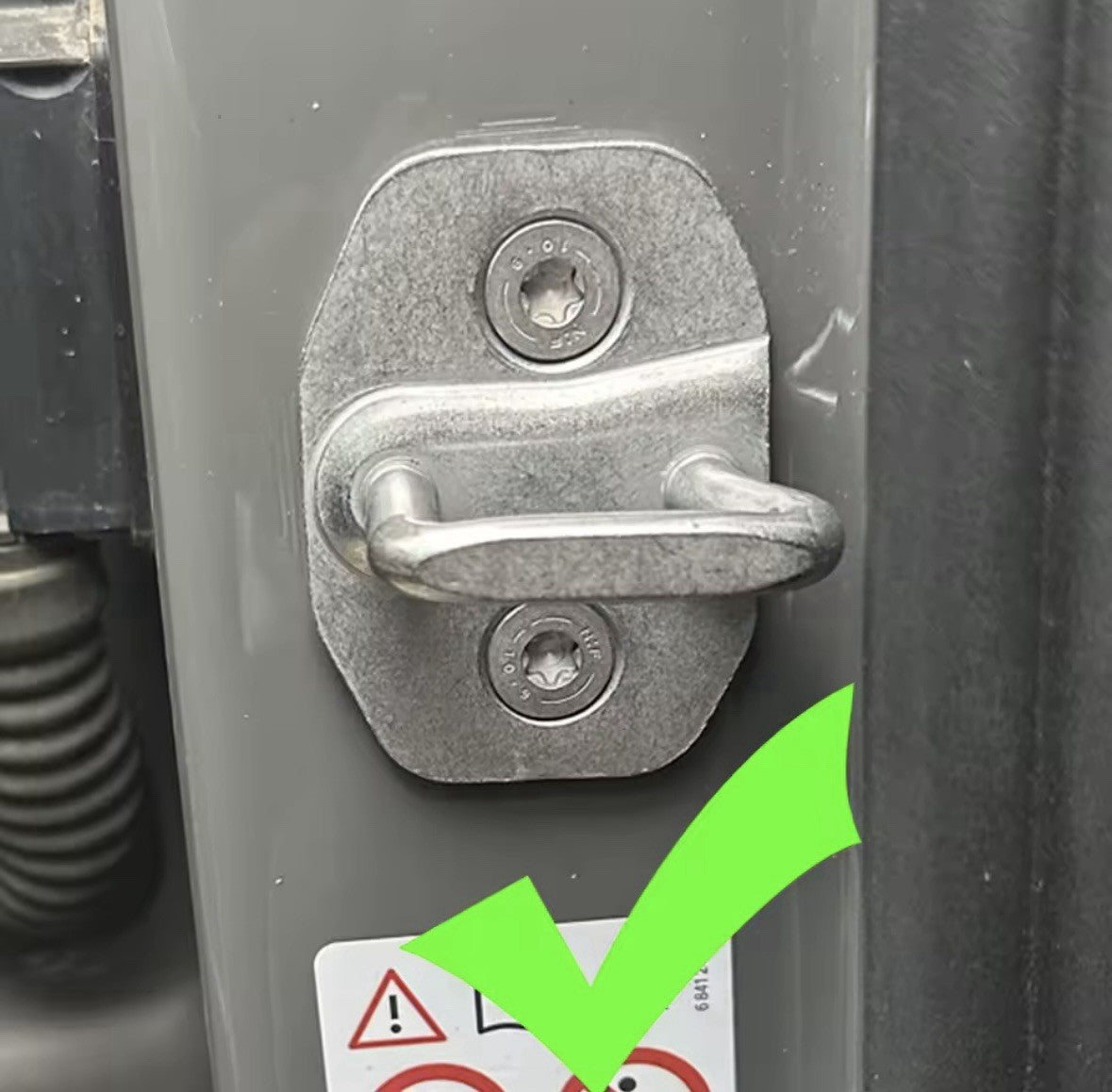 Grey Union Jack Door Lock Covers For Mini F54 F55 F56 F57 F60 F65 F66 F67 2pcs