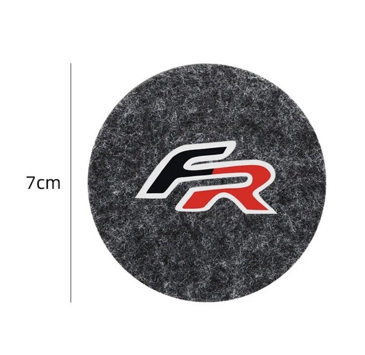 Seat FR Anti-Slip Drink Coaster Mat For Seat Ibiza Leon Arona Ateca FR 2pcs