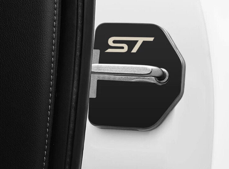 Ford ST Gloss Black Door Lock Protector Covers For Ford Fiesta Focus ST 4pcs