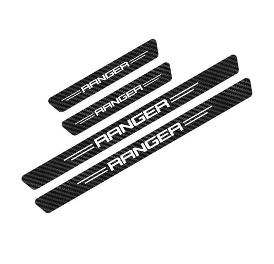 Ford Ranger Carbon Fibre Effect Car Door Sill Protector Strips Vinyl 4pcs