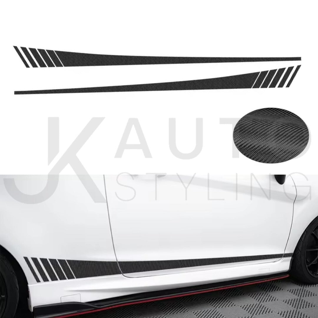 Ford Fiesta MK7 MK7.5 3 Door 2008-2017 Carbon Style Vinyl Door Stickers Graphics