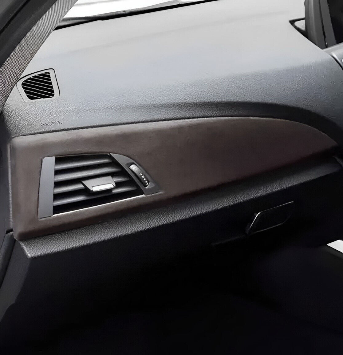 BMW 1 Series F20 F21 Black Alcantara Centre Dashboard Trim Cover Overlay