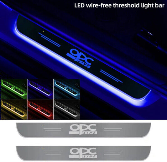 Vauxhall Opel OPC Line LED Colour Change Door Sill Protector Scuff Plates