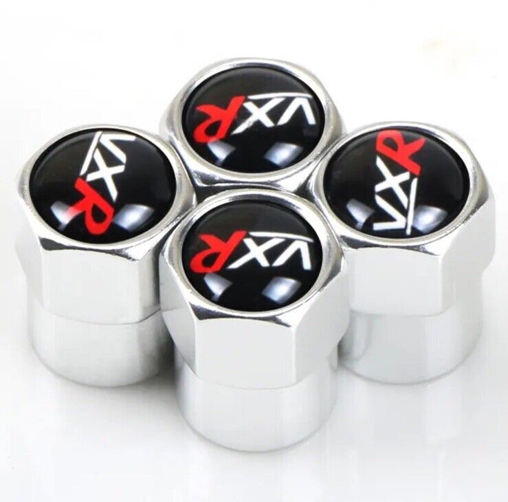 4pcs Silver Metal VXR Tyre Stem Valve Dust Caps For Vauxhall Astra Corsa VXR
