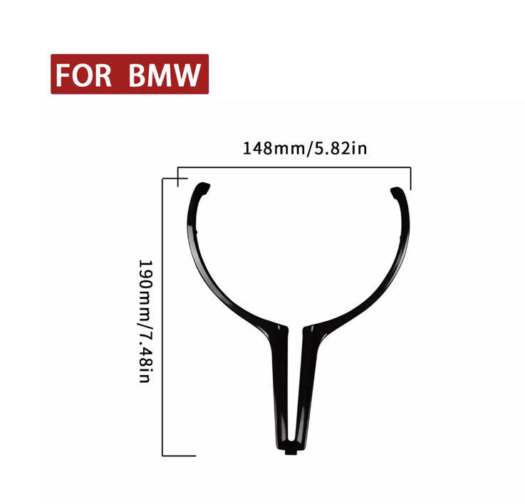 BMW M2 M3 M4 M5 M6 X5M X6M Gloss Black Steering Wheel Trim Cover Middle Section