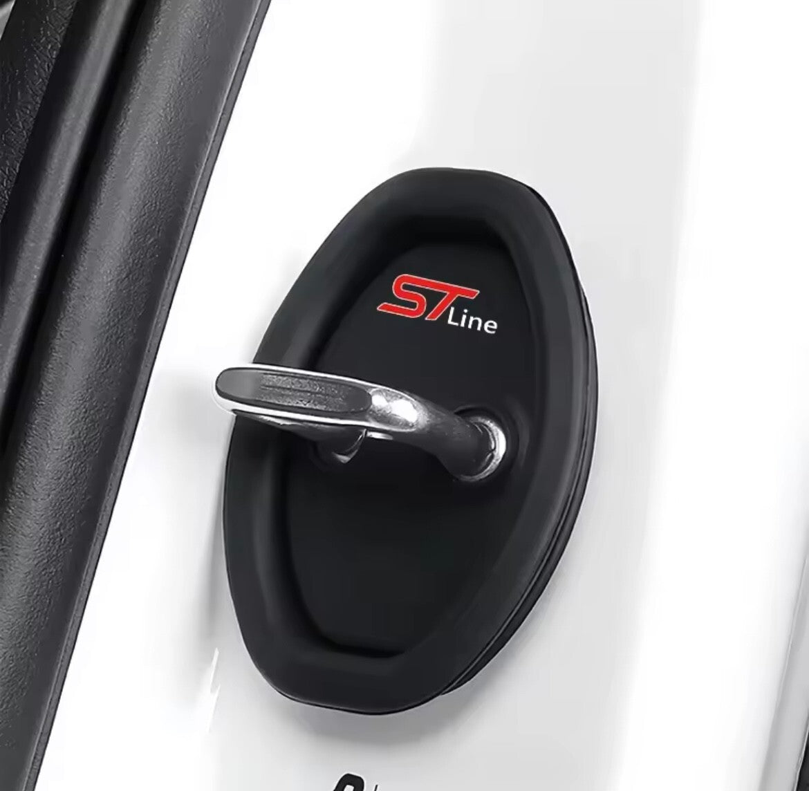 Ford ST Line Black Silicone Door Lock Protector Covers For Ford Fiesta Focus 4pc