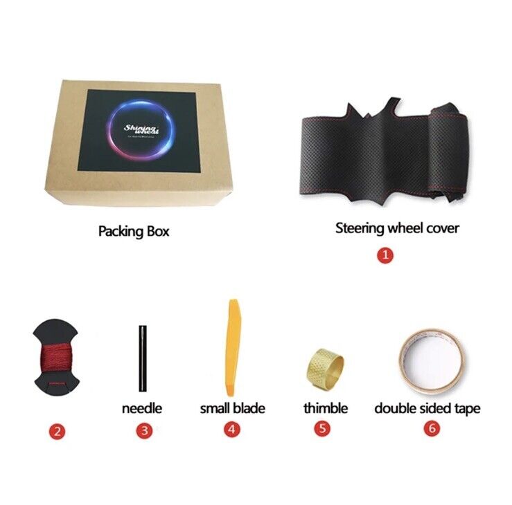 Leather Steering Wheel Cover Black For Land Rover Discovery 4 Range Rover Sport