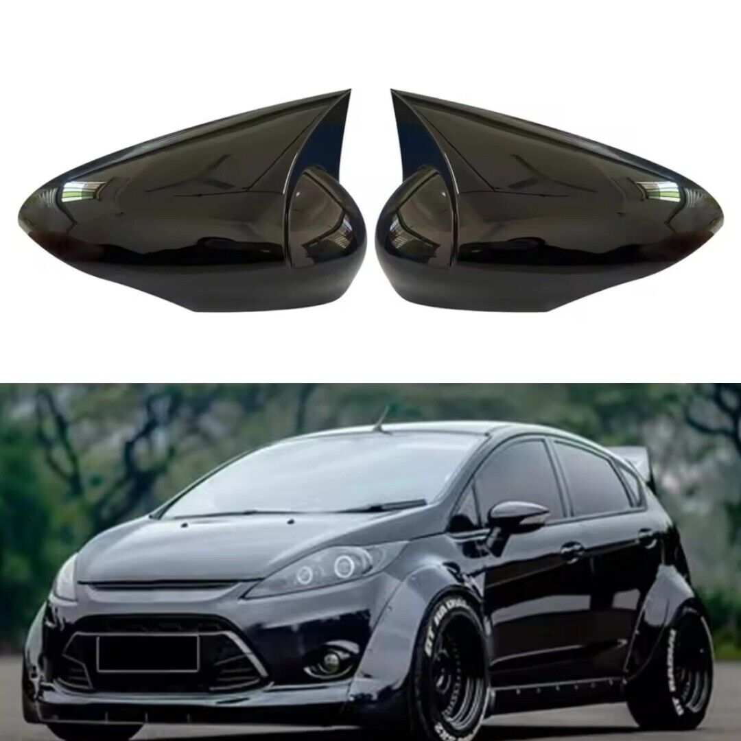 Ford Fiesta MK7/7.5 2008-2017 Gloss Black M Style Sport Wing Mirror Caps Covers