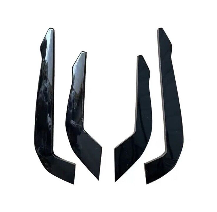 Ford Focus ST ST Line MK4 2018-2021 Gloss Black Front Bumper Canards Blades 4pcs