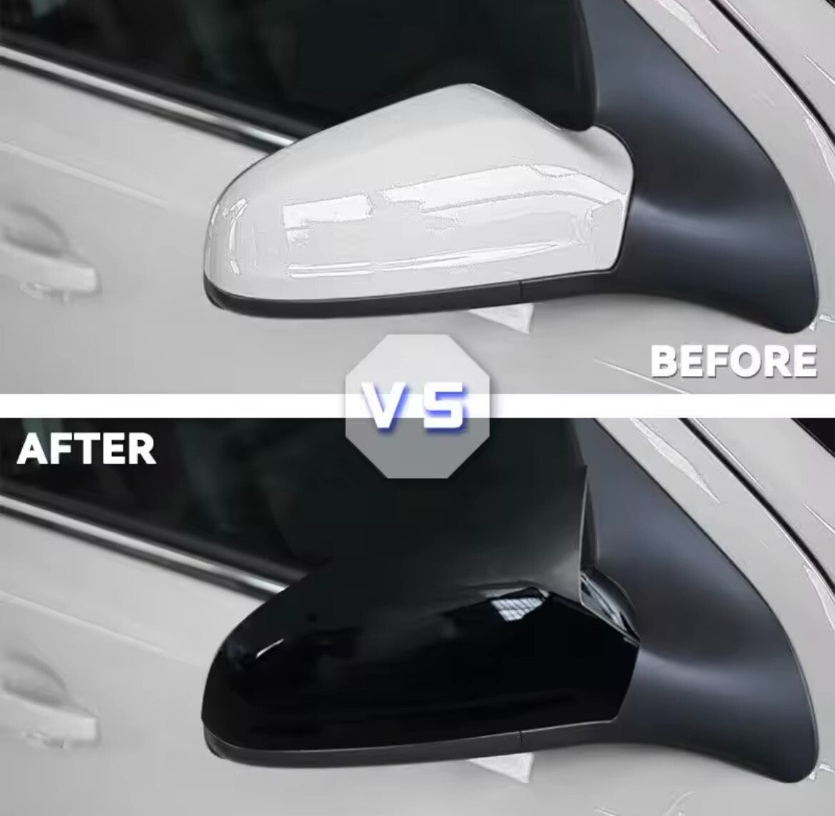 Vauxhall Astra H 2004-2009 Gloss Black M Style Sport Wing Mirror Caps Covers