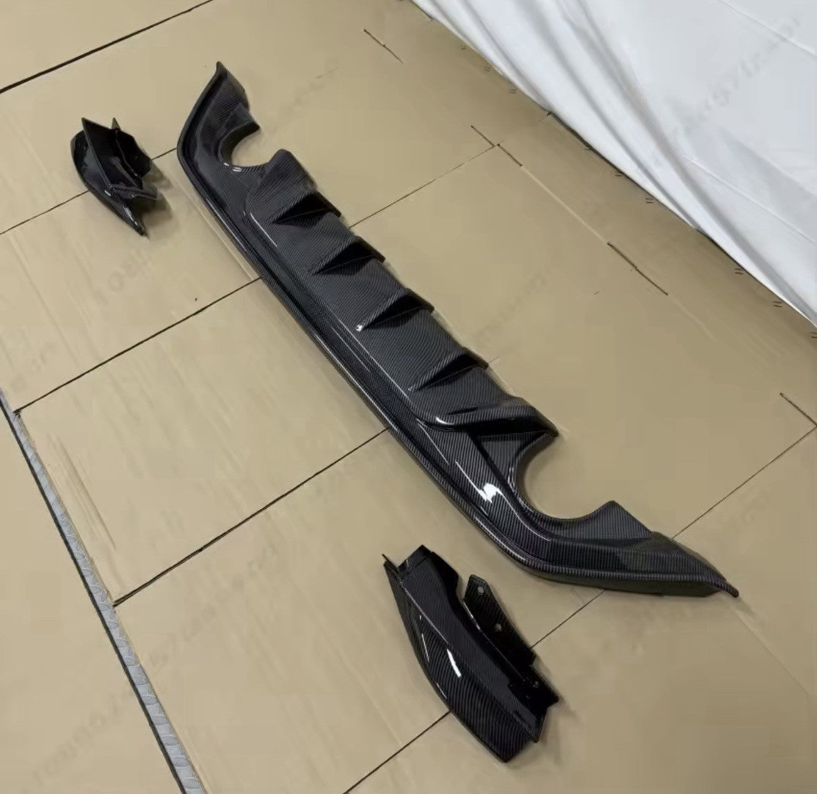 Ford Focus ST MK4 2018-2022 Carbon Fibre Full Rear Bumper Diffuser Body Kit