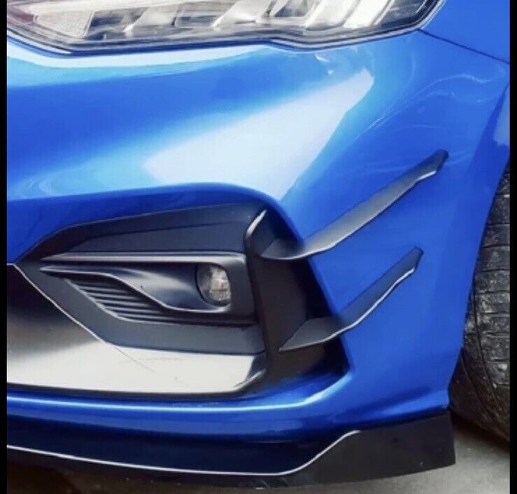 Ford Focus ST ST Line MK4 2018-2021 Gloss Black Front Bumper Canards Blades 4pcs