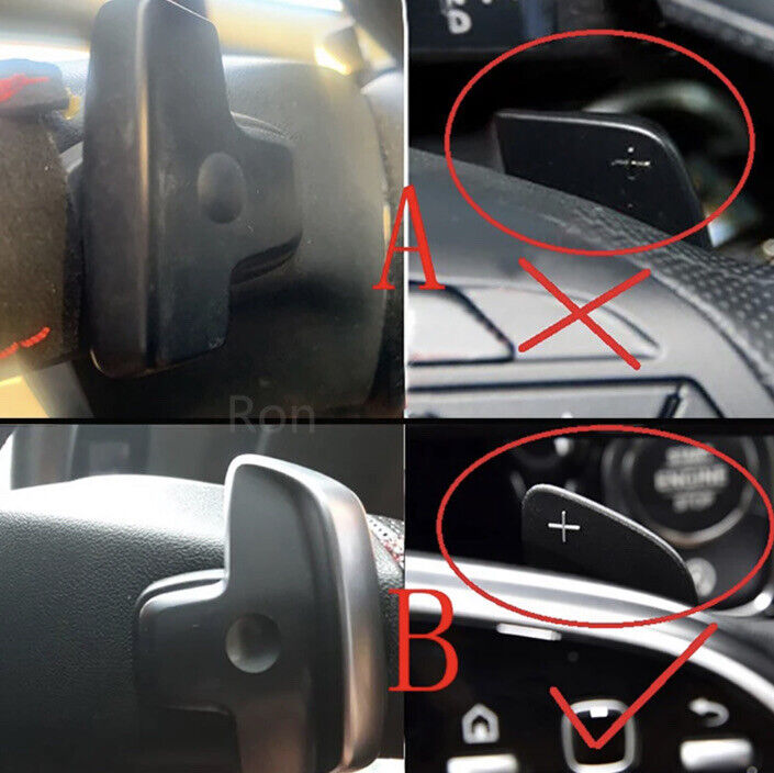 Mercedes Benz A B C E CLA GLA Class Steering Wheel Paddle Shift Extensions Blue