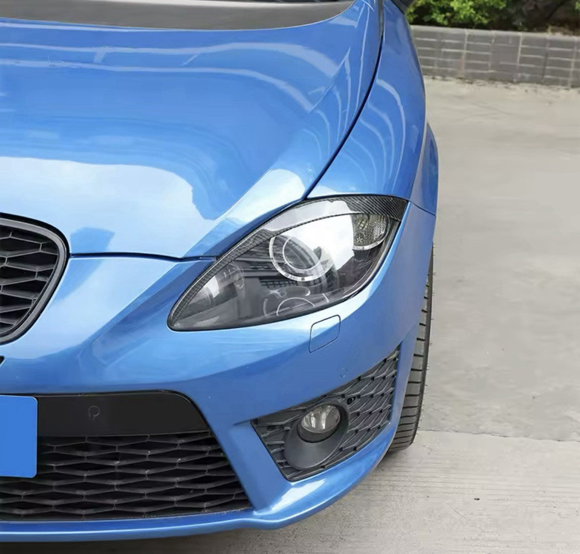 Seat Leon MK2 1P 2008-2012 Soft Carbon Fibre Headlight Eyebrows Eyelids Trim