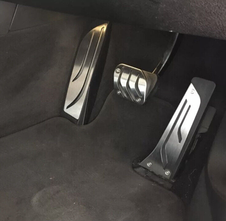 Metal Sport Pedal Covers For BMW 1 2 3 4 Series Automatic RHD Gas Brake Rest