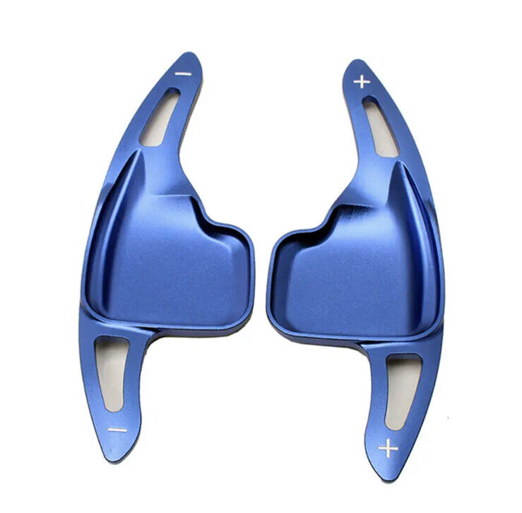 BMW 1 2 3 4 5 6 X Series Steering Wheel Paddle Shift Extensions Blue Aluminium
