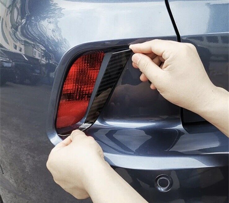 Ford Kuga 2020+ Carbon Fibre Effect Rear Fog Light Reflector Trim Inserts 2pcs