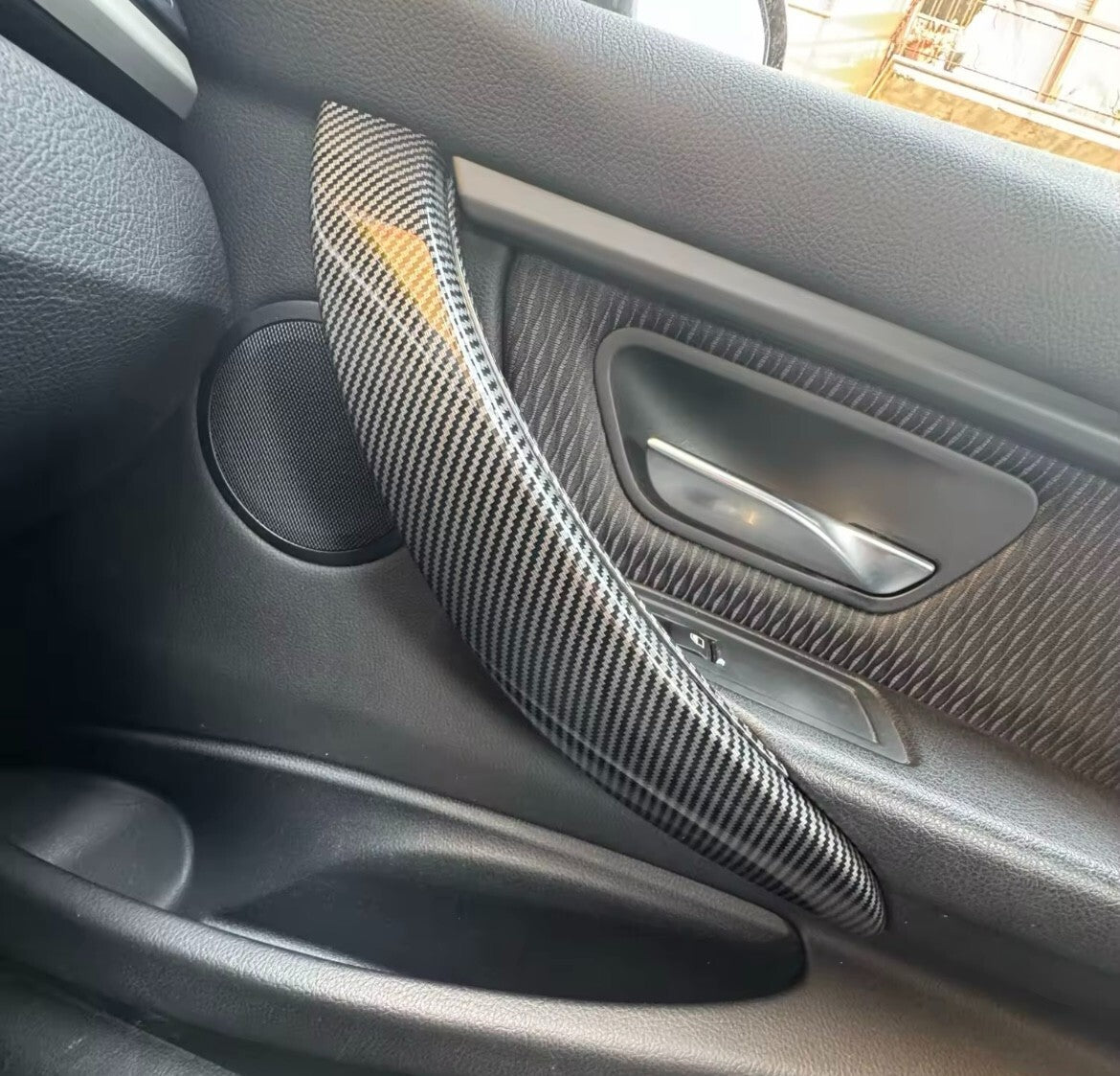 BMW 4 Series F32 F33 F36 2014-2019 Carbon Fibre Door Grab Handle Trim Covers 2pc