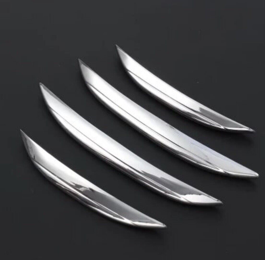 Mercedes GLC Class X254 2023+ Silver Chrome Front Bumper Side Fin Covers 4pcs