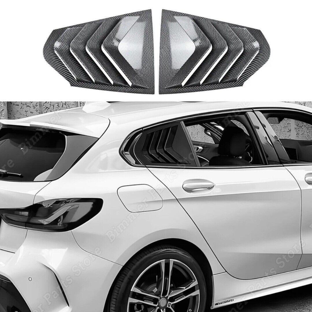 BMW 1 Series F40 2019-2024 Carbon Fibre Rear Side Window Louver Vent Covers 2pcs
