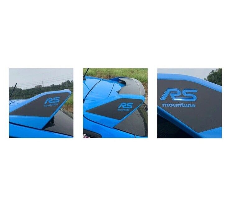 Ford Focus RS MK3 2015-2018 RS Mountune Side Spoiler Badges Black Wing Logos