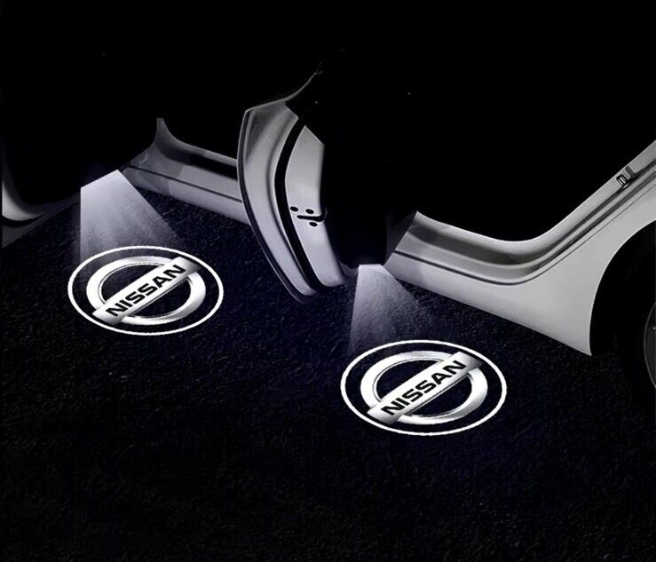 2pcs Wireless Nissan LED Laser Projector Welcome Puddle Lights For Nissan Cars