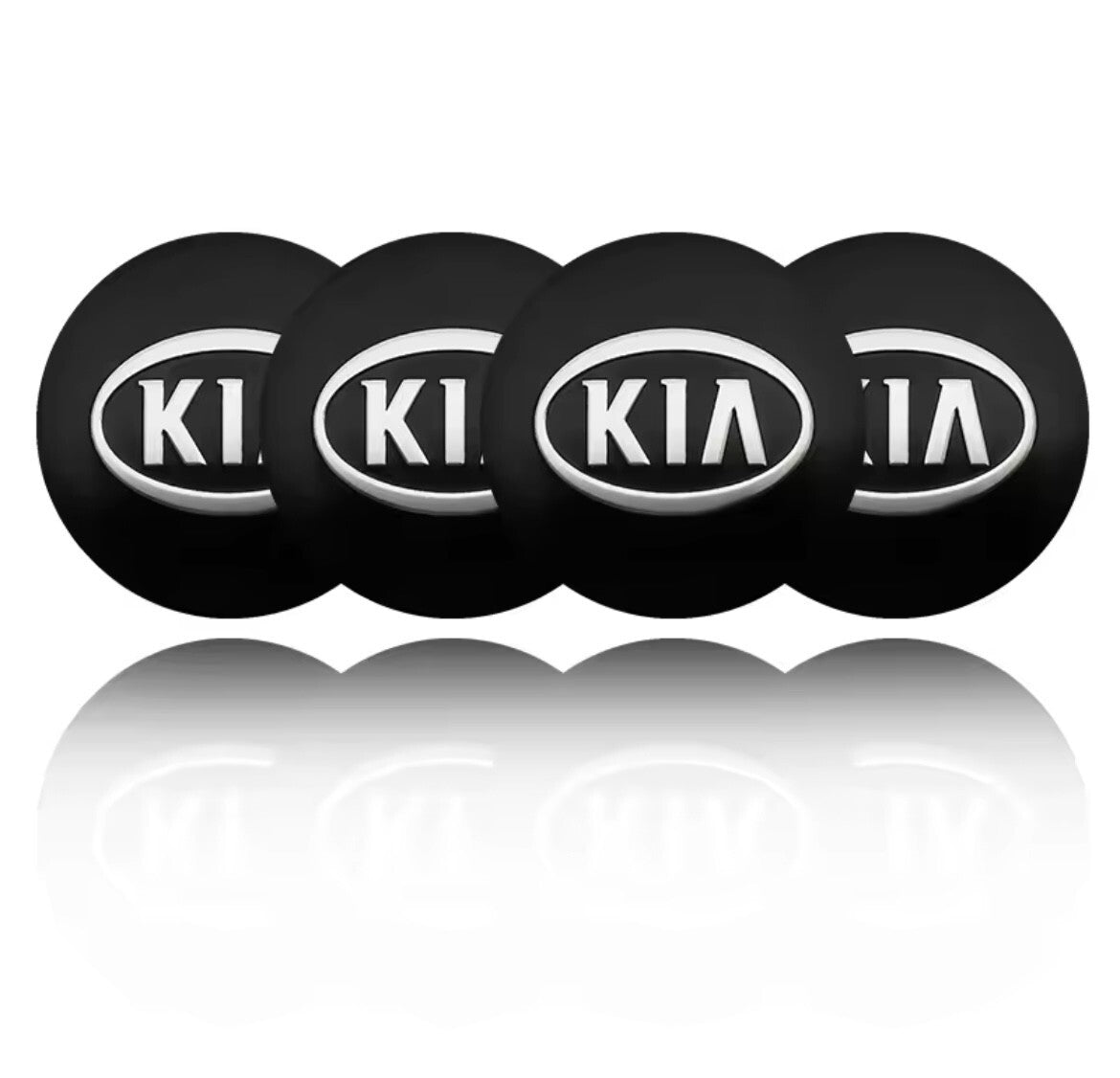 Kia 56mm Wheel Centre Cap Overlays Black Silver For Kia Rio Sportage Ceed Soul