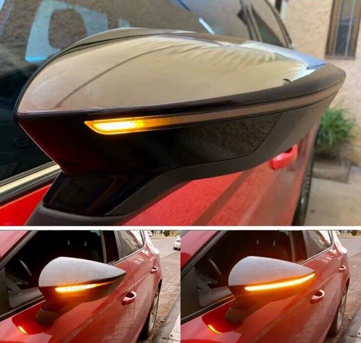 Seat Ibiza 6F 2017-2021 Dynamic Sequential Led Mirror Indicators Smoked 2pcs