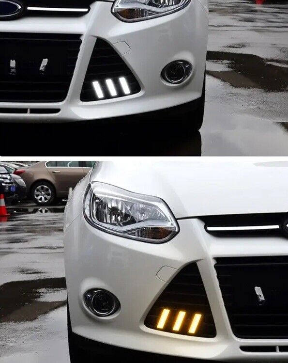 Ford Focus MK3 2011-2014 Daytime Running Lights Front Fog Grille DRL & Indicator
