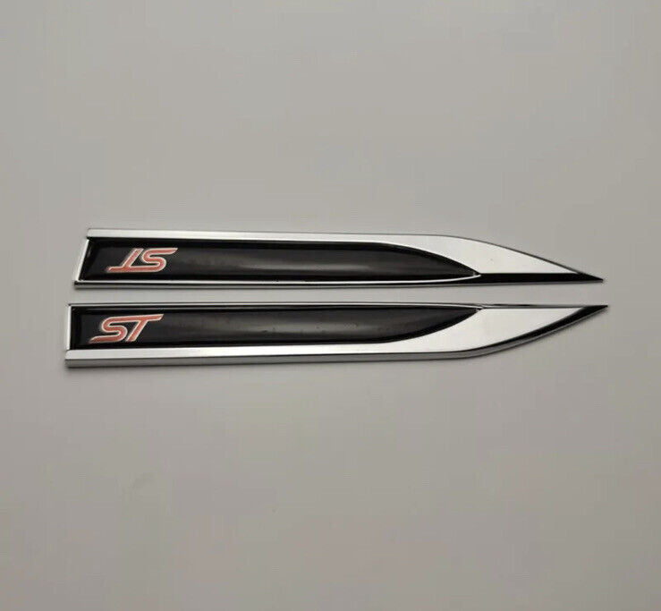 Ford ST Side Fender Wing Badges For Ford Fiesta Focus Puma ST 2pcs