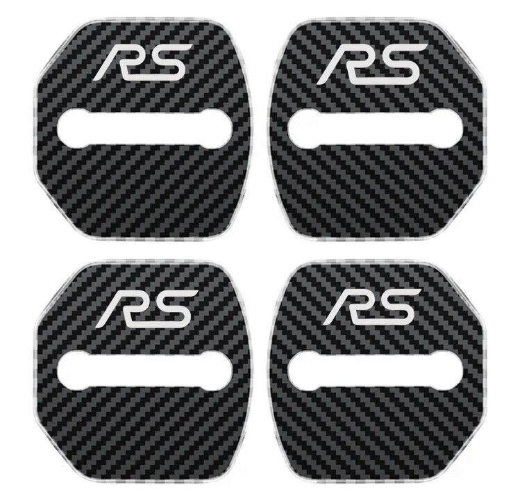 Ford Focus RS Carbon Fibre Effect Door Lock Catch Covers Focus RS MK2 MK3 4pcs